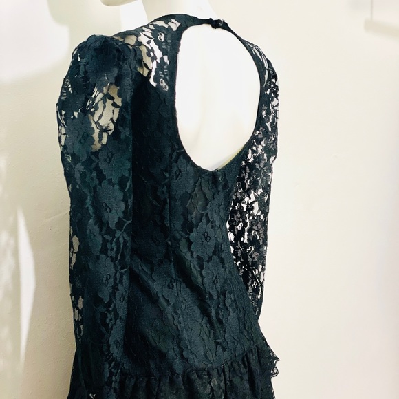 Wednesday Dresses Collections / Beene Black Lace Dress with ruffles - Picture 8 of 16